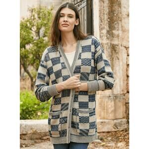 Peruvian Connection Sahel Cardigan Pocket Button Down Sweater Women’s Large